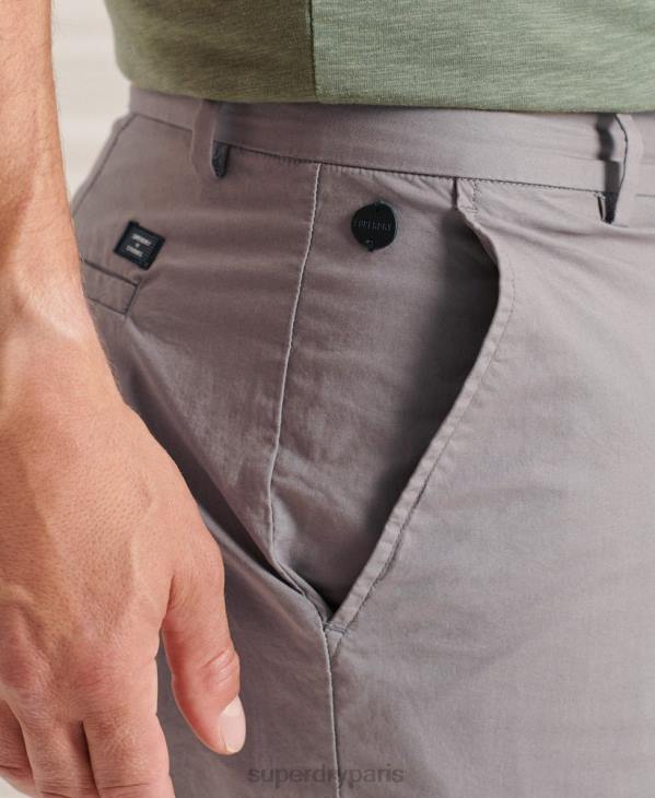 Superdry Hommes short chino presse-papiers D64Z6493 vêtements gris clair