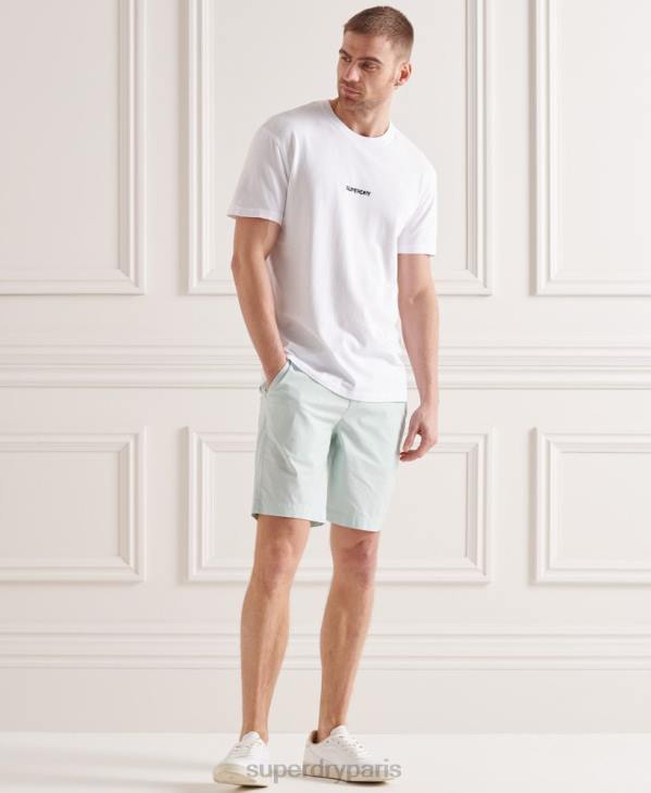 Superdry Hommes short chino presse-papiers D64Z6494 vêtements bleu clair