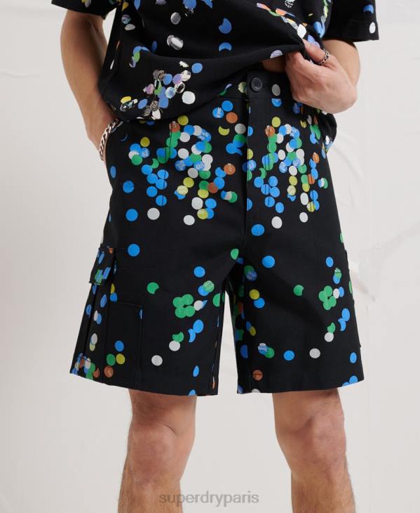 Superdry Hommes short d'appoint énergétique D64Z329 vêtements noir