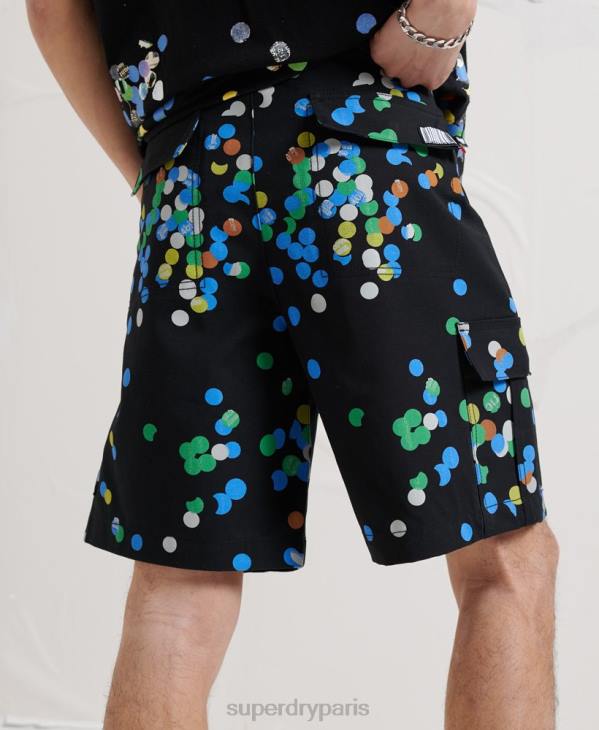 Superdry Hommes short d'appoint énergétique D64Z329 vêtements noir