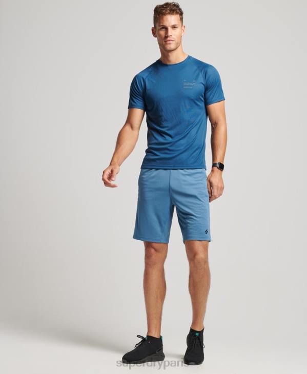 Superdry Hommes short décontracté D64Z298 vêtements bleu