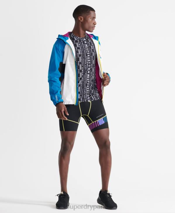 Superdry Hommes short d'entraînement energy ice cool D64Z381 vêtements noir