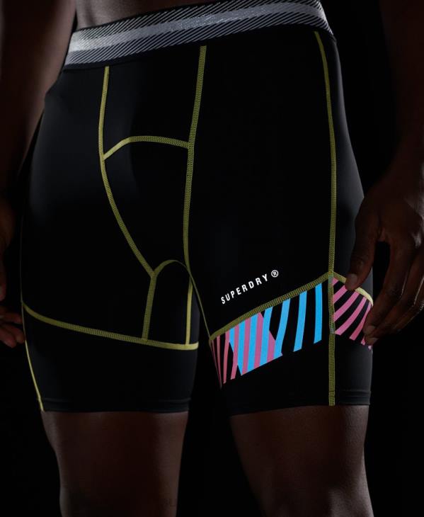 Superdry Hommes short d'entraînement energy ice cool D64Z381 vêtements noir