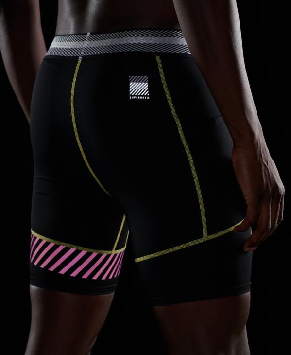Superdry Hommes short d'entraînement energy ice cool D64Z381 vêtements noir