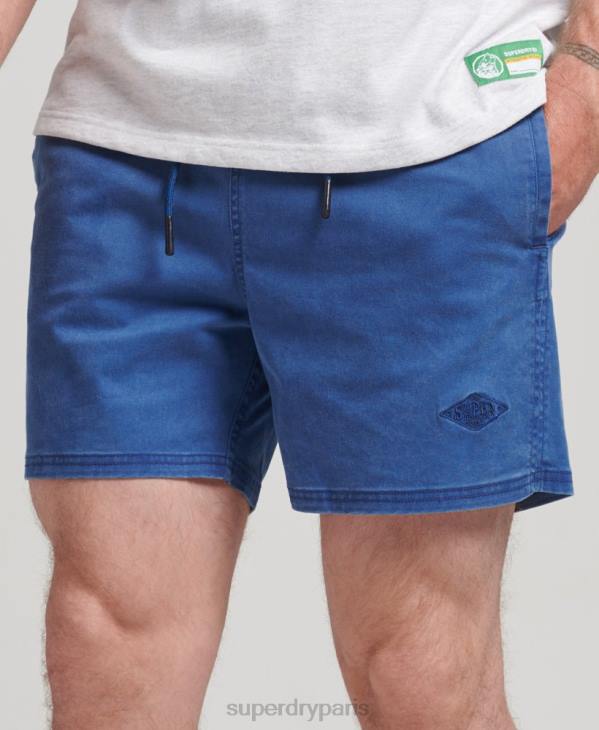Superdry Hommes short délavé vintage D64Z379 vêtements bleu