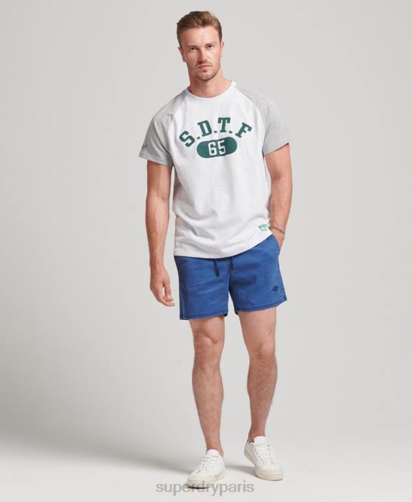 Superdry Hommes short délavé vintage D64Z379 vêtements bleu
