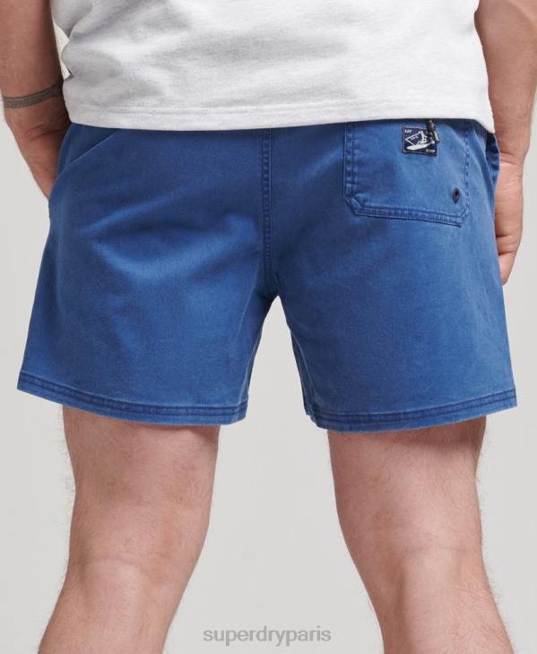Superdry Hommes short délavé vintage D64Z379 vêtements bleu