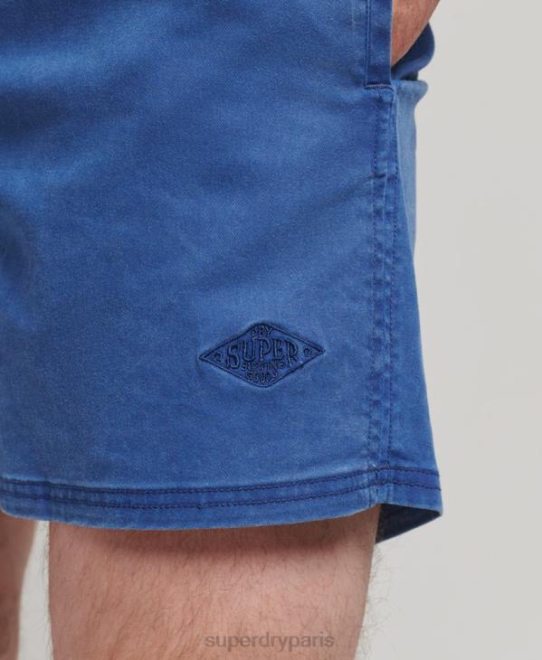 Superdry Hommes short délavé vintage D64Z379 vêtements bleu