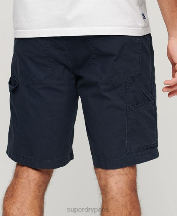 Superdry Hommes short de charpentier D64Z45 vêtements marine