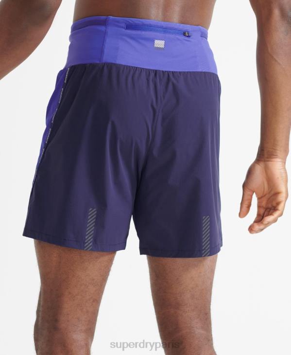 Superdry Hommes short de course haut de gamme D64Z341 vêtements bleu