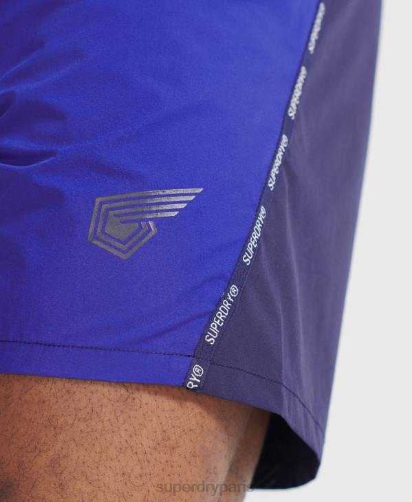 Superdry Hommes short de course haut de gamme D64Z341 vêtements bleu