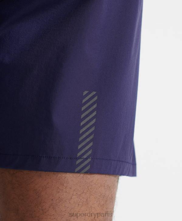 Superdry Hommes short de course haut de gamme D64Z341 vêtements bleu