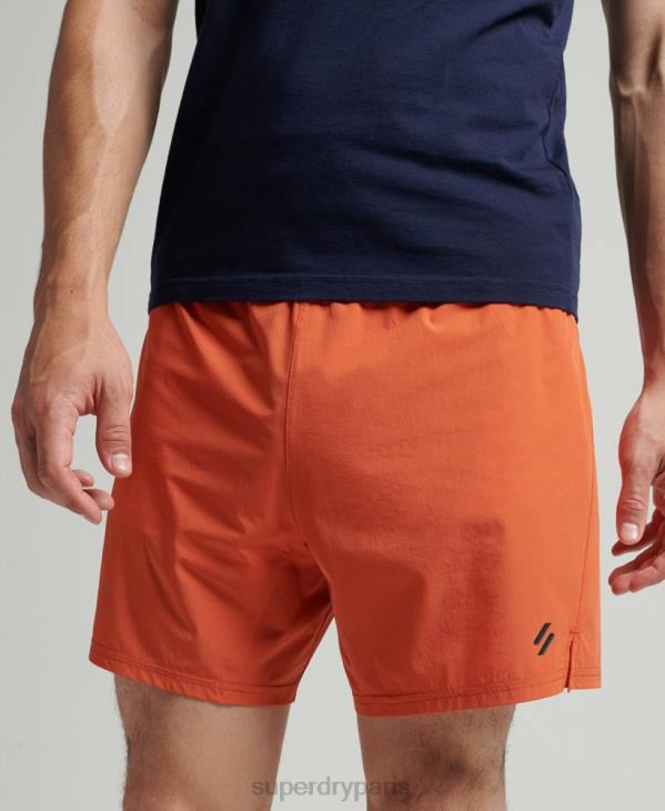 Superdry Hommes short de course haut de gamme D64Z5359 vêtements orange