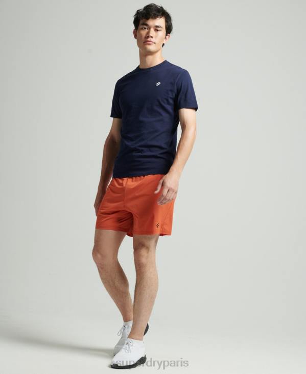 Superdry Hommes short de course haut de gamme D64Z5359 vêtements orange
