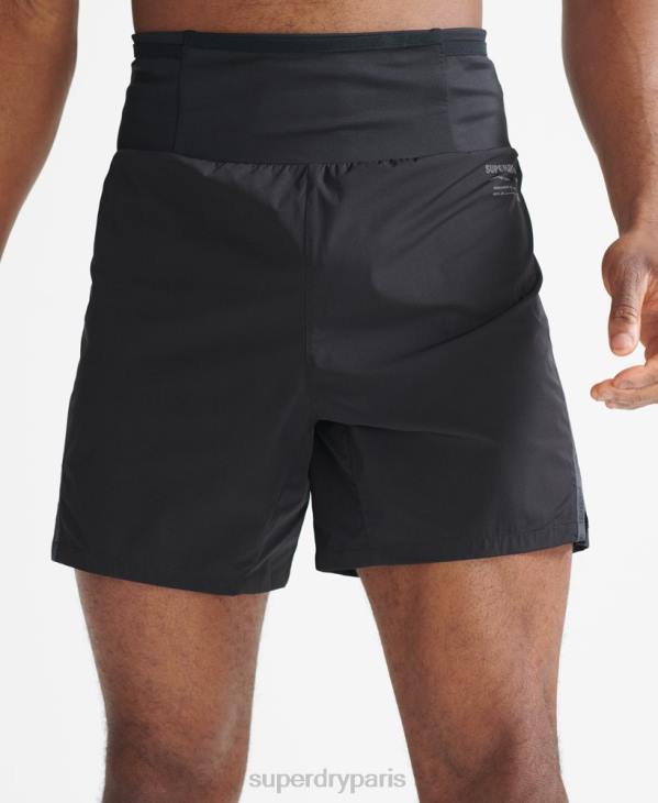 Superdry Hommes short de course haut de gamme D64Z5364 vêtements noir