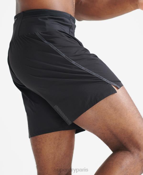 Superdry Hommes short de course haut de gamme D64Z5364 vêtements noir