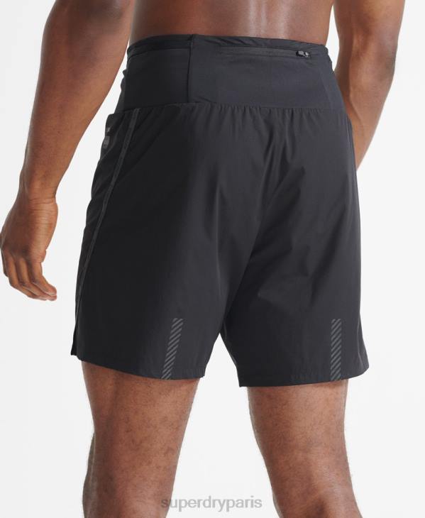 Superdry Hommes short de course haut de gamme D64Z5364 vêtements noir