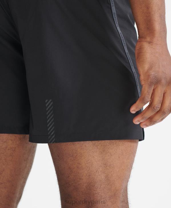 Superdry Hommes short de course haut de gamme D64Z5364 vêtements noir