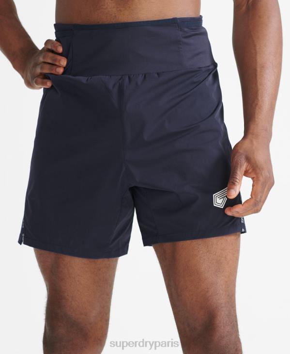 Superdry Hommes short de course haut de gamme D64Z5370 vêtements marine
