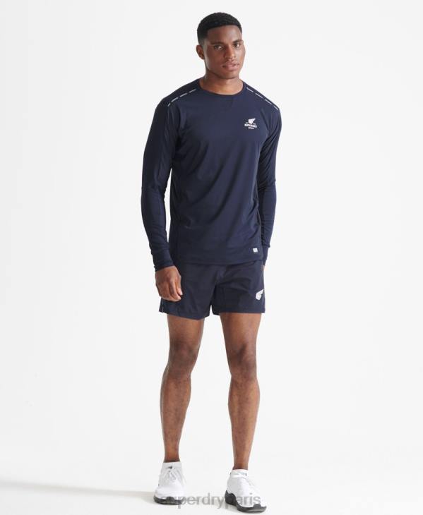 Superdry Hommes short de course haut de gamme D64Z5370 vêtements marine