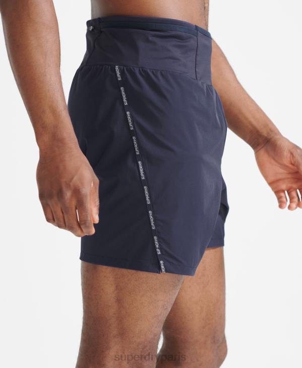 Superdry Hommes short de course haut de gamme D64Z5370 vêtements marine