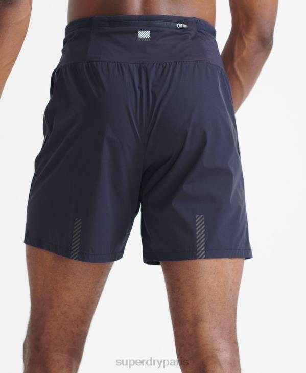 Superdry Hommes short de course haut de gamme D64Z5370 vêtements marine