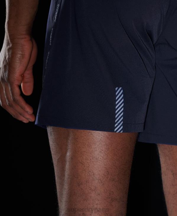 Superdry Hommes short de course haut de gamme D64Z5370 vêtements marine