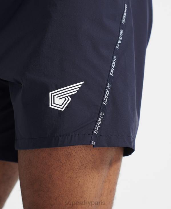 Superdry Hommes short de course haut de gamme D64Z5370 vêtements marine