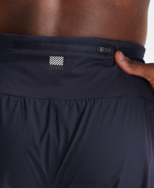 Superdry Hommes short de course haut de gamme D64Z5370 vêtements marine