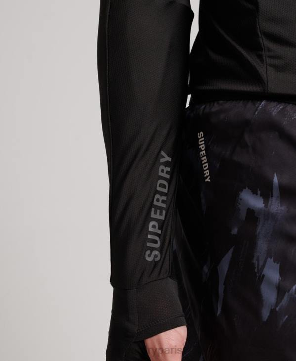 Superdry Hommes short de course à pied D64Z5358 vêtements gris foncé