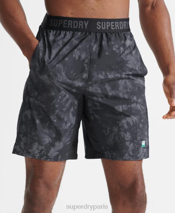 Superdry Hommes short de course à pied D64Z5372 vêtements noir