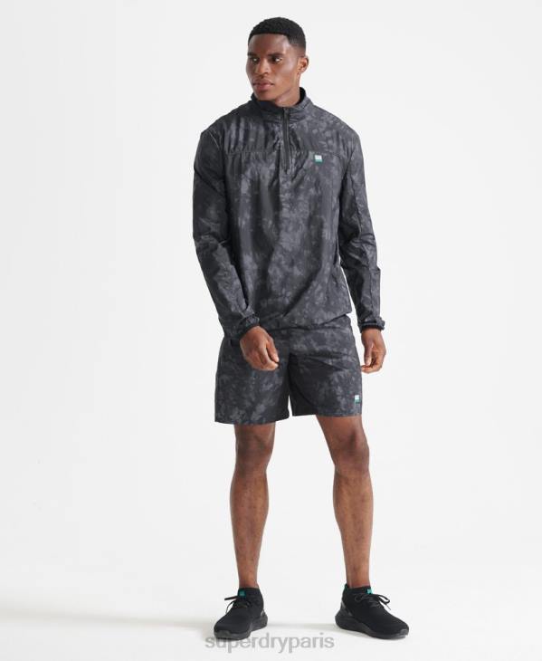 Superdry Hommes short de course à pied D64Z5372 vêtements noir