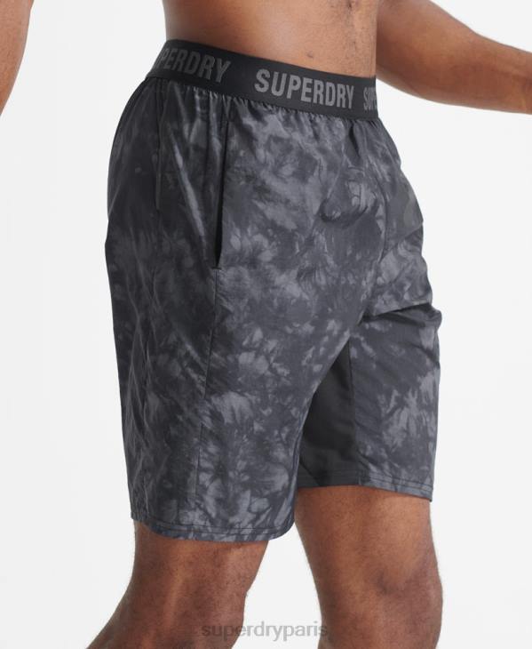Superdry Hommes short de course à pied D64Z5372 vêtements noir