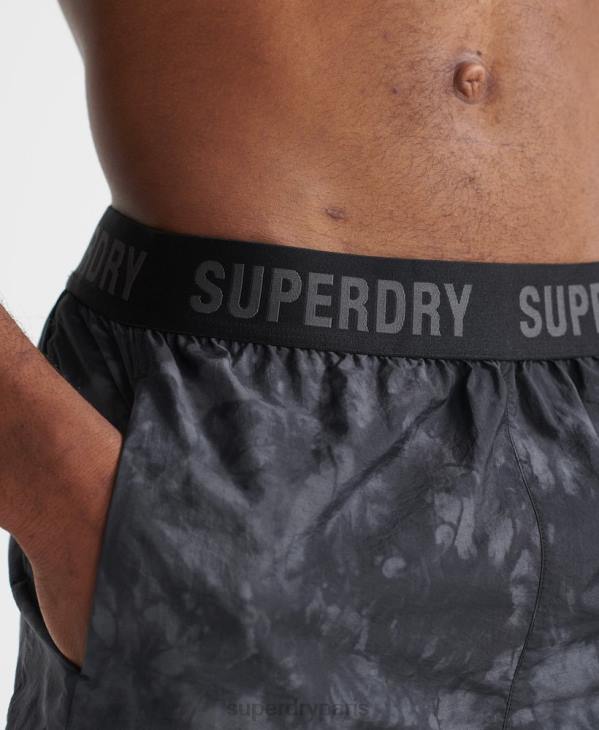 Superdry Hommes short de course à pied D64Z5372 vêtements noir