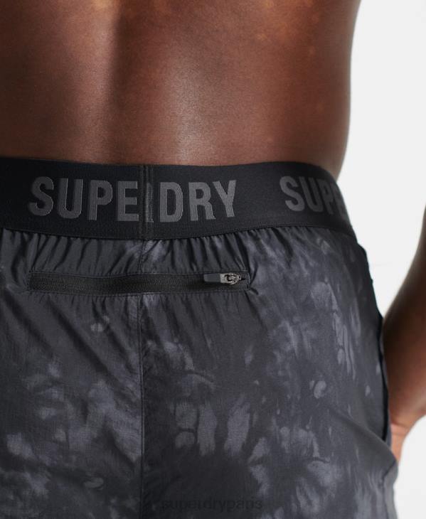 Superdry Hommes short de course à pied D64Z5372 vêtements noir