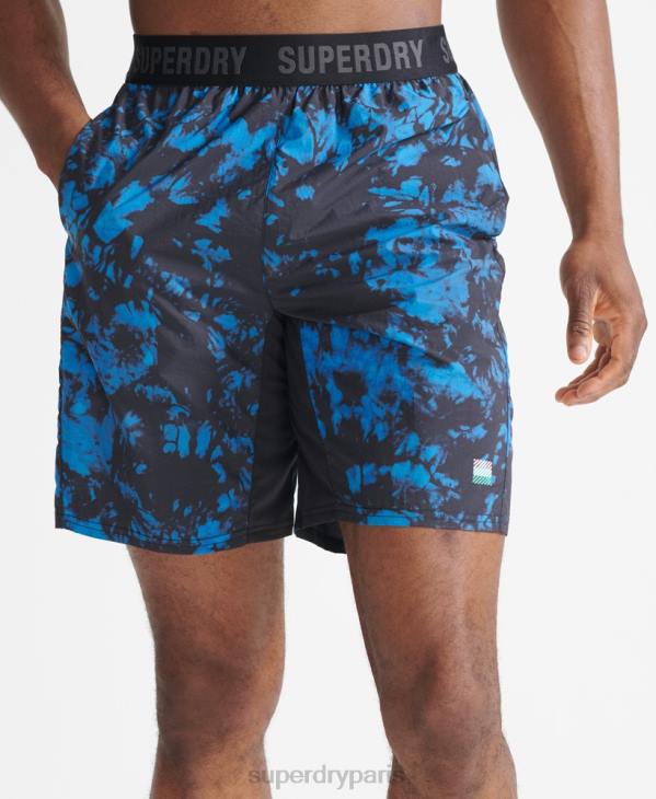 Superdry Hommes short de course à pied D64Z5379 vêtements bleu