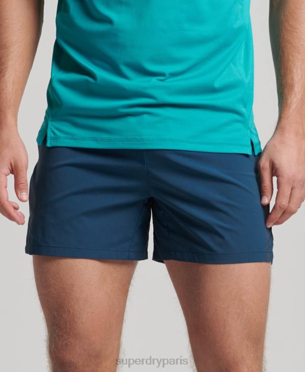 Superdry Hommes short de course à pied D64Z5391 vêtements bleu