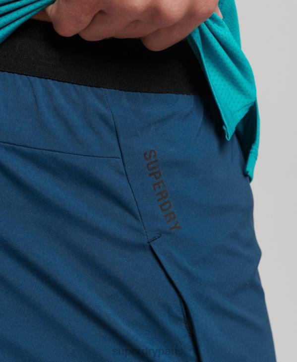 Superdry Hommes short de course à pied D64Z5391 vêtements bleu