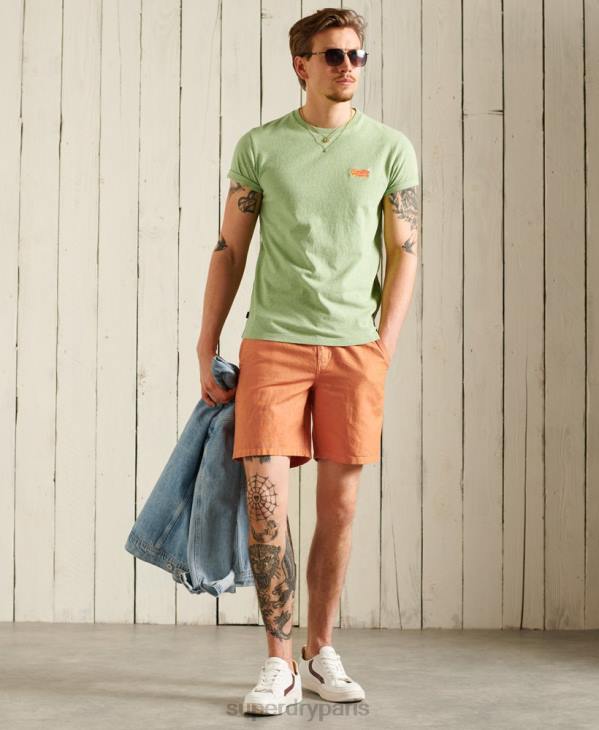 Superdry Hommes short de plage cali en lin D64Z344 vêtements orange
