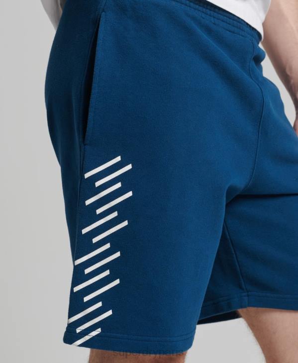 Superdry Hommes short de sport code core D64Z351 vêtements bleu