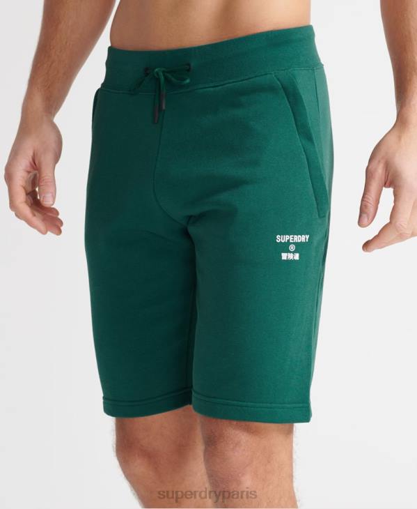 Superdry Hommes short de sport d'entraînement D64Z371 vêtements vert