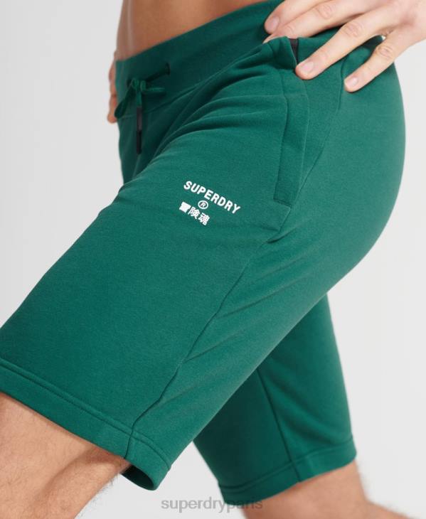 Superdry Hommes short de sport d'entraînement D64Z371 vêtements vert