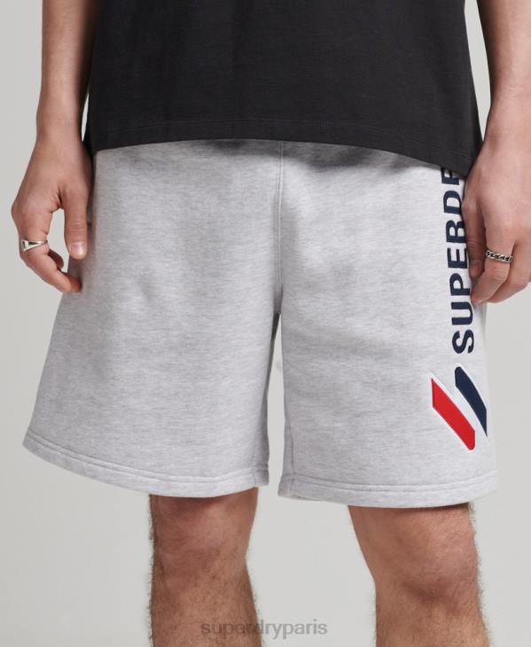 Superdry Hommes short de survêtement à code appliqué D64Z374 vêtements gris