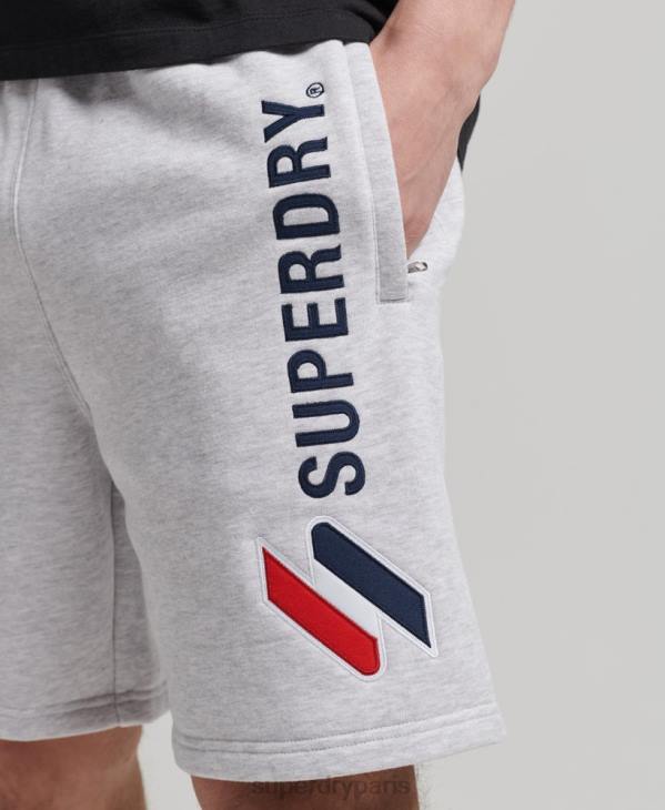 Superdry Hommes short de survêtement à code appliqué D64Z374 vêtements gris