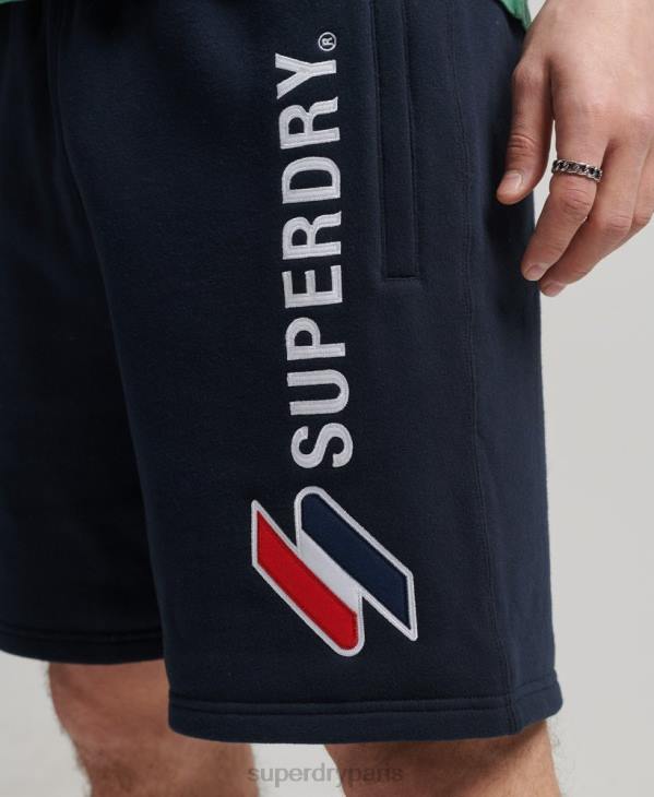 Superdry Hommes short de survêtement à code appliqué D64Z380 vêtements marine