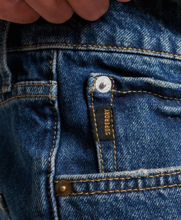 Superdry Hommes short droit D64Z110 vêtements bleu foncé