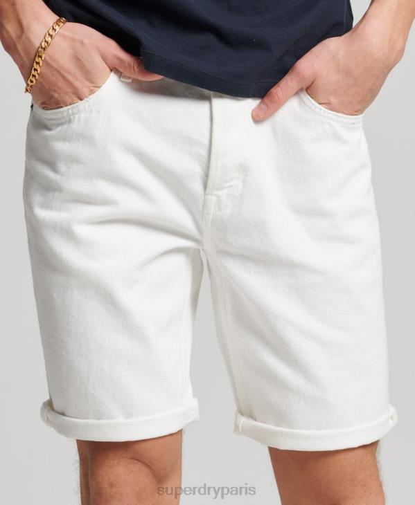 Superdry Hommes short droit D64Z52 vêtements blanc