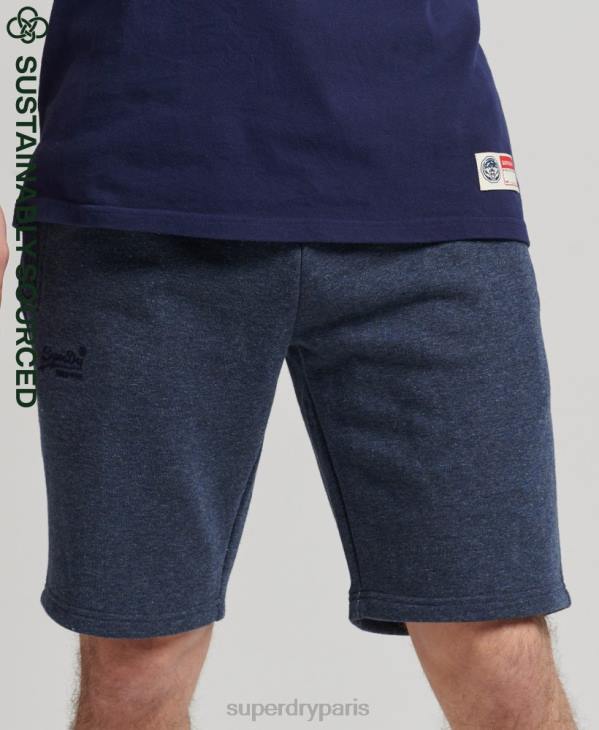 Superdry Hommes short en jersey de coton bio à logo vintage D64Z311 vêtements marine