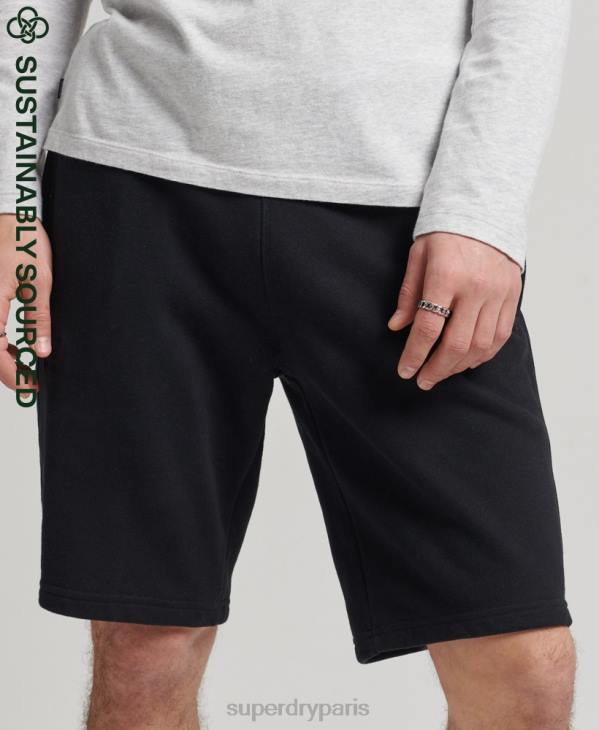Superdry Hommes short en jersey de coton bio à logo vintage D64Z326 vêtements noir