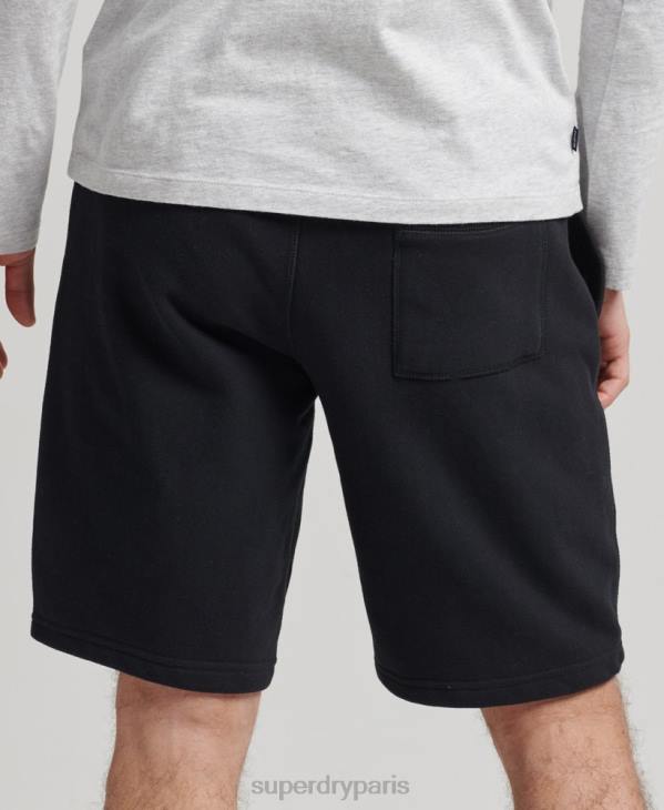 Superdry Hommes short en jersey de coton bio à logo vintage D64Z326 vêtements noir